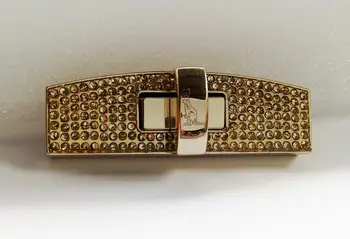 

53x13mm Light gold fashion bag lock purse lock, women handbag lock, Bag parts, metal parts, Bag hardware accessories