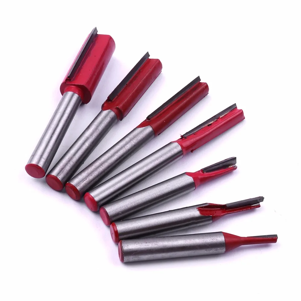 1Pcs 1/4'' Shank Straight End Mill Wood Router Bit Trimmer Cleaning