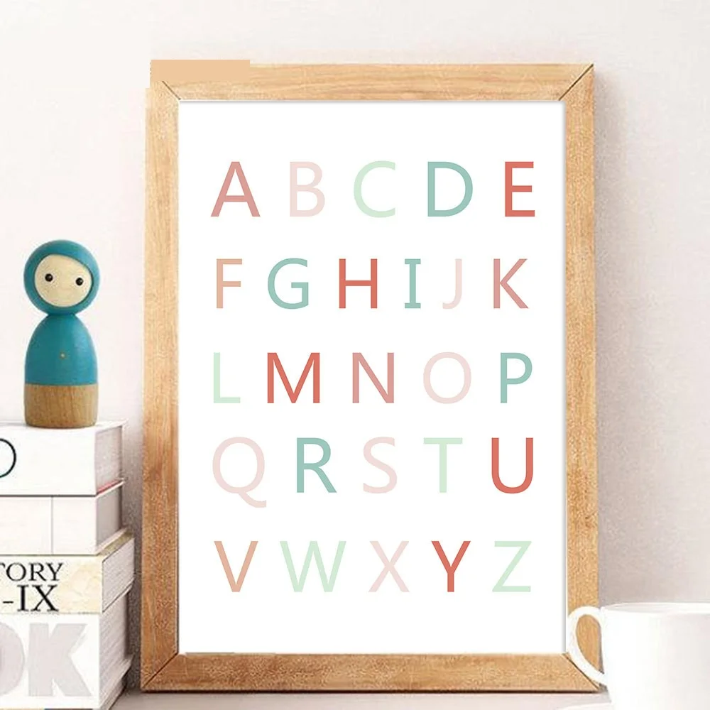 Watercolor-Heart-A-to-Z-Alphabet-Wall-Art-Canvas-Posters-Nursery-Prints-Large-Canvas-Painting-Nordic(4)