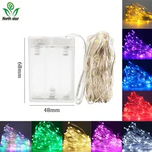 5 в USB светодиодные гирлянды 10 м 5 м 2 м Питание от батареи Открытый RGB медный провод Рождественский фестиваль Свадебная вечеринка сказочные огни