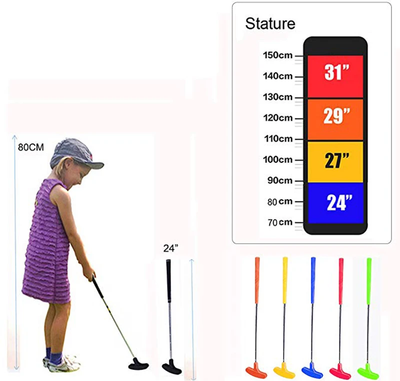 CRESTGOLF مخصص حجم مصغرة مضرب الغولف مزدوجة الجانب نوادي الغولف مع رمح الصلب و المطاط رؤساء جولف القبضات 50 قطعة/الحزمة