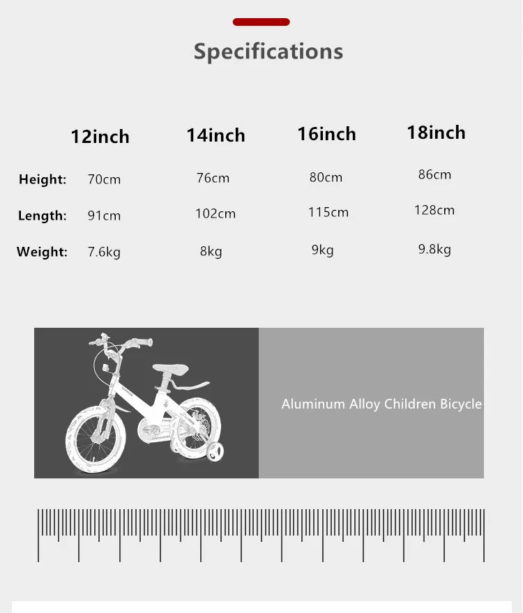 Clearance New Brand Children Bicycle Aluminum Alloy Frame 12/14/16 inch Wheel 2/3/4/5/6/7/8 Years old Boy/Girl Baby Sports Bike 8