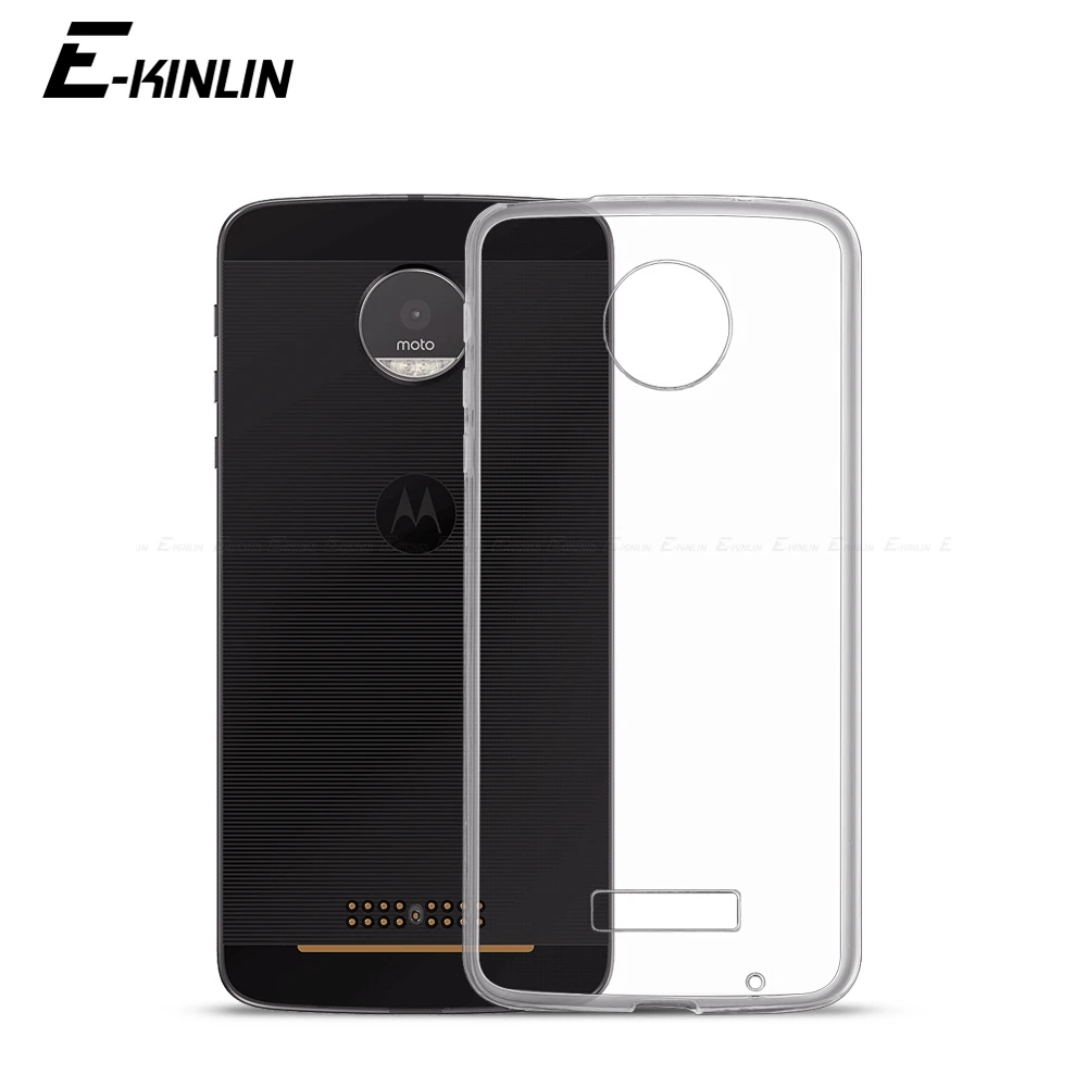 Ультратонкий прозрачный мягкий защитный чехол из ТПУ для Motorola Moto X4 Z Z2 Z3 Z4 Play M E7