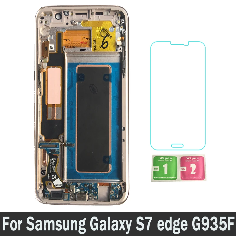 

New Replacement Parts LCDs With Frame For Samsung Galaxy S7 edge G935F G935FD G935W8 LCD Screen Display Touch Digitizer Assembly