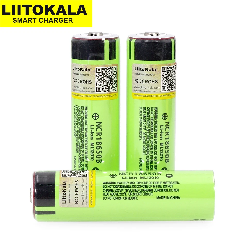 1-20 шт Liitokala NCR18650B 3,7 V 3400mAh 18650 перезаряжаемая литиевая батарея для фонарика батарея Бонусная крышка