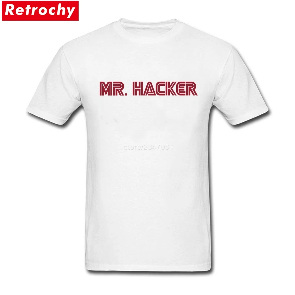 Letter Mr. Hacker T shirt Male Anonymous Pirate mask Guy T