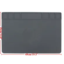 Daniu большой Размеры магниты теплоизоляция силиконовый коврик паяльная Ремонт платформе станции 49x35 см серый