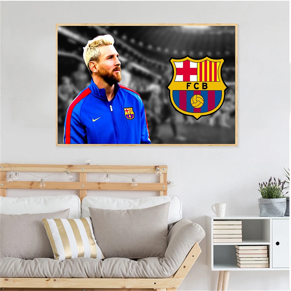

Canvas Print Football Star Messi Posters and Prints Figure Painting Sport Living Room Decoration Cuadros Decoracion Salon