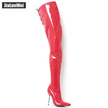 2018 Women's Winter/Autumn Folding Over the Knee Boots Sexy Thin High Heel Boots Fashion Pointed toe Boots Women Shoes Big Size 2