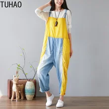 TUHAO/комбинезон ярких цветов, комбинезон, джинсовые комбинезоны, штаны, джинсовые комбинезоны,, женские потертые джинсы для девочек, джинсовый повседневный комбинезон с дырками
