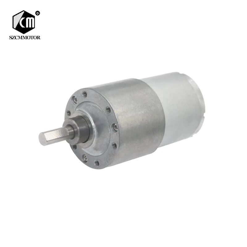 Comprar 37mm todo Metal caja de cambios 12v 24v CC engranaje Motor 7RPM a 1600 rpm motorreductor motop alto par Motor excéntrico eje