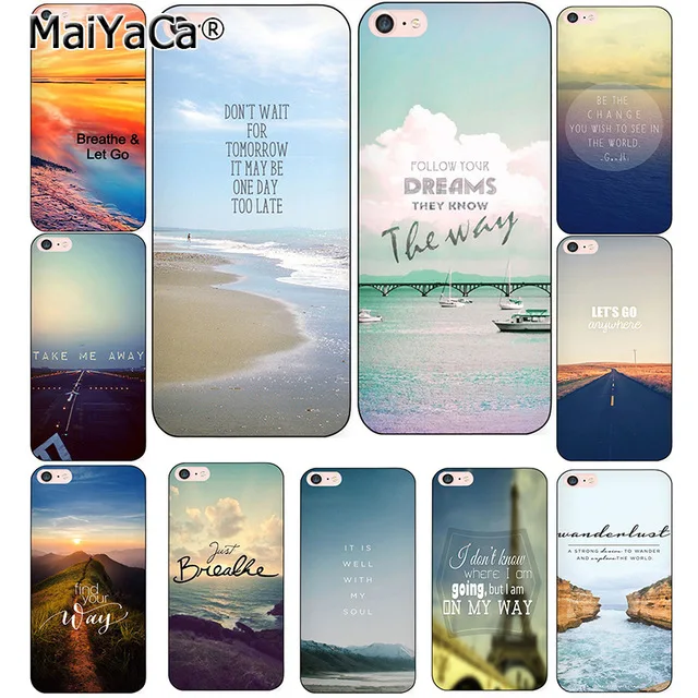 

MaiYaCa Scenary Travel Breathe On The Way for iPhone 4S 5S 6S 7 8 Plus X XR XS MAX Phone Cases transparent Soft TPU Cover Cases