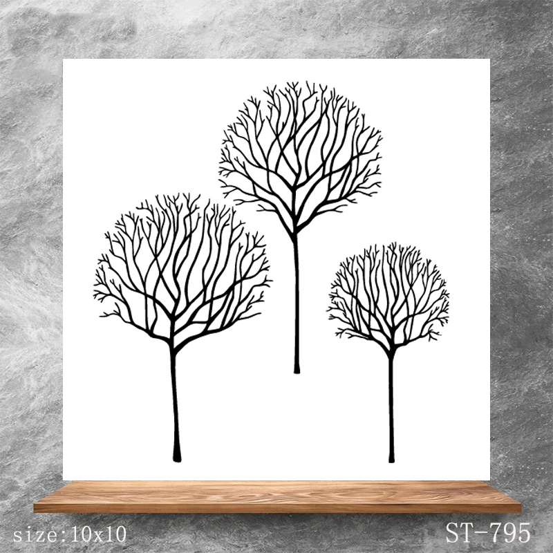 

ZhuoAng Solitary trunk Transparent Seals for DIY scrapbooking photo album Clear Stamps