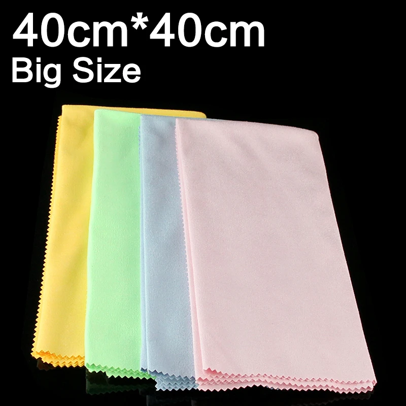 

40x40cm High Quality Lens Clothes Eyeglasses Cleaning Cloth Microfiber Cleaner Sunglasses Camera Duster Wipe Eyewear Accessories