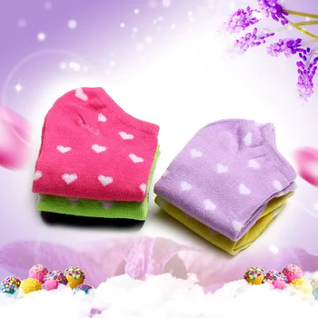 

Random color!! 5 Pairs Women Cute Socks Casual Heart Ankle High Low Cut Cotton Socks hot sale