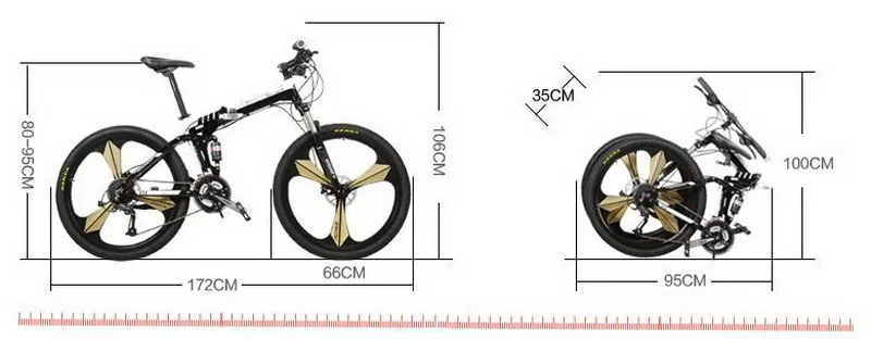 Perfect tb250902-1/Folding bike/26 inch 24/27 speed/oil brake one round folding mountain bike/men and women models/Positioning flywheel 4