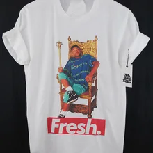 Фактический факт Свежий принц трон Уилл Смит Цвет Винтаж 90S Премиум Футболка Новые мужские футболки