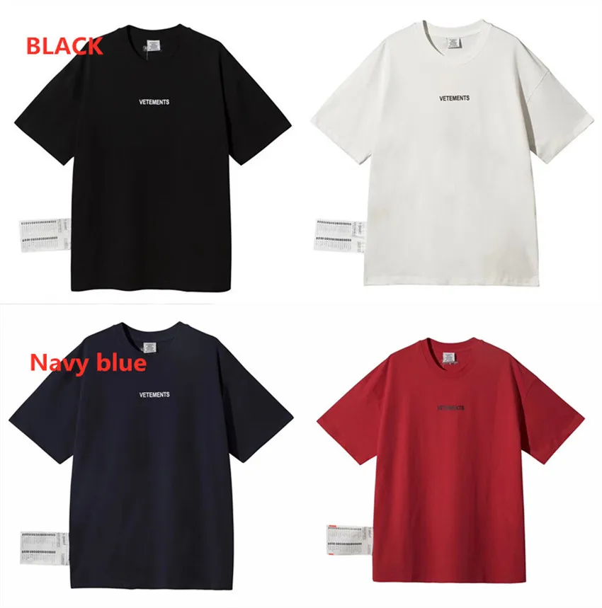 

Vetements T Shirt Big Washing Label Outside Men Women Casual Tshirts Vetement T-shirt High Quality