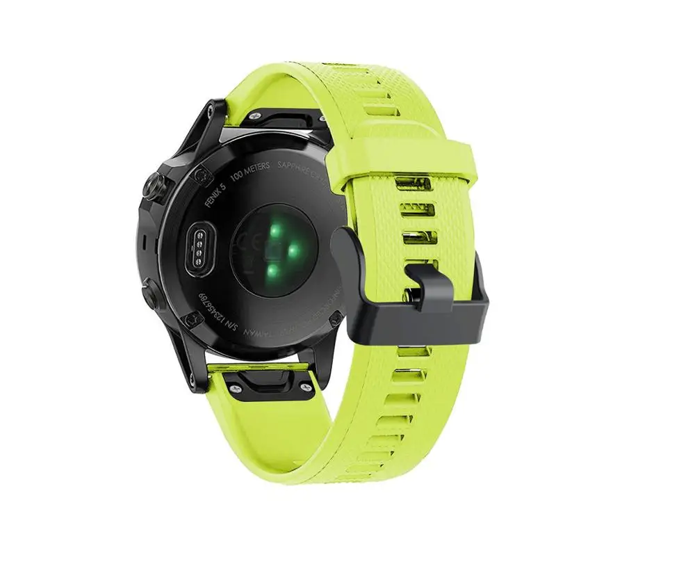 22 мм ремешок для часов Garmin Fenix 5/5 Plus/Quatix 5 Forerunner 935 Instinct Watch Quick Release силиконовый ремешок Easy fit ремешок - Цвет ремешка: Green