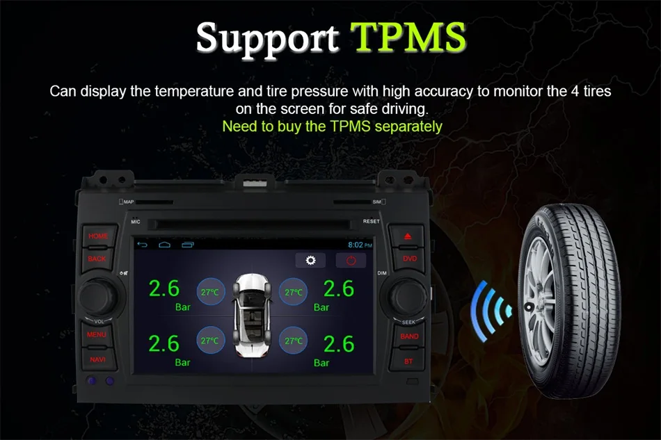 Best Ownice C500 4G SIM LTE Car DVD for Toyota Prado Land Cruiser 120 2002 - 2009 Android 6.0 Octa 8 Core 2G RAM 32G ROM Radio GPS BT 15