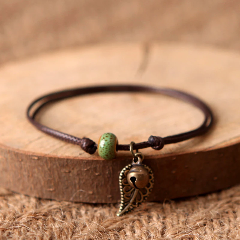 

suef Simple ceramic beaded bracelet anklet couple girlfriends Bohemia retro first leaf wholesale and retail jewelry
