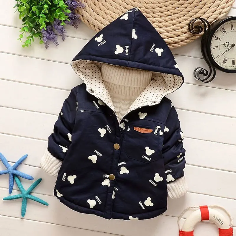 Infant Boy baby clothes cartoon hooded spring fall jacket outerwear for child boy baby clothing outdoor thick wind jacket coats