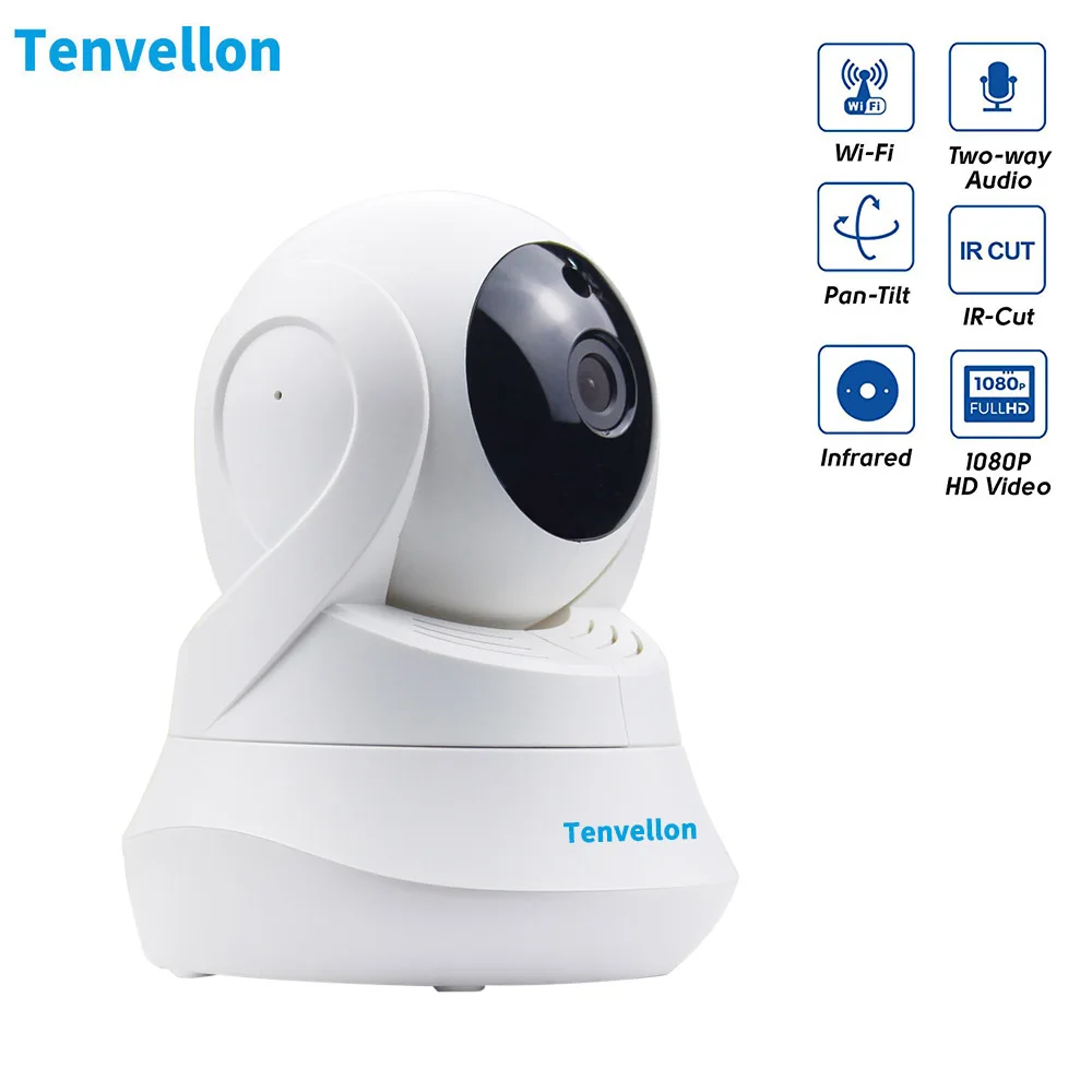 Tenvellon WiFi Cámara 1080 p seguridad Video vigilancia cámaras IP CCTV red Wireless Baby Monitor Camaras de seguridad Tenvellon WiFi Cámara 1080 p seguridad Video vigilancia cámaras IP CCTV red Wireless Baby Monitor Camaras de seguridad