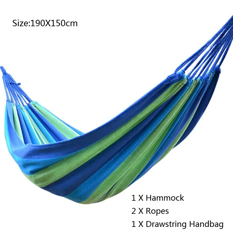 Гамак для сада на 1-2 человека, портативный гамак для улицы, для спорта, дома, путешествий, кемпинга, кресло-качалка, холст, в полоску, для кровати, гамак - Цвет: p