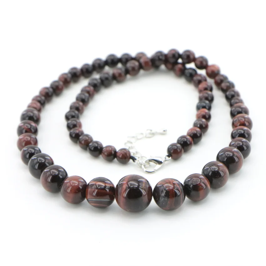 3 Natural red tiger stone necklace Jasper (7)
