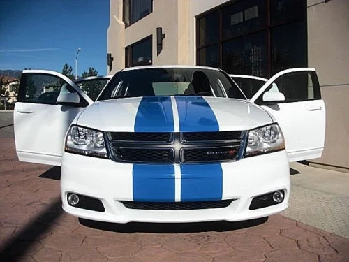 Для Dodge Avenger 10 &quotгоночный полосатый рулон графическая Наклейка 06 16 автомобильный