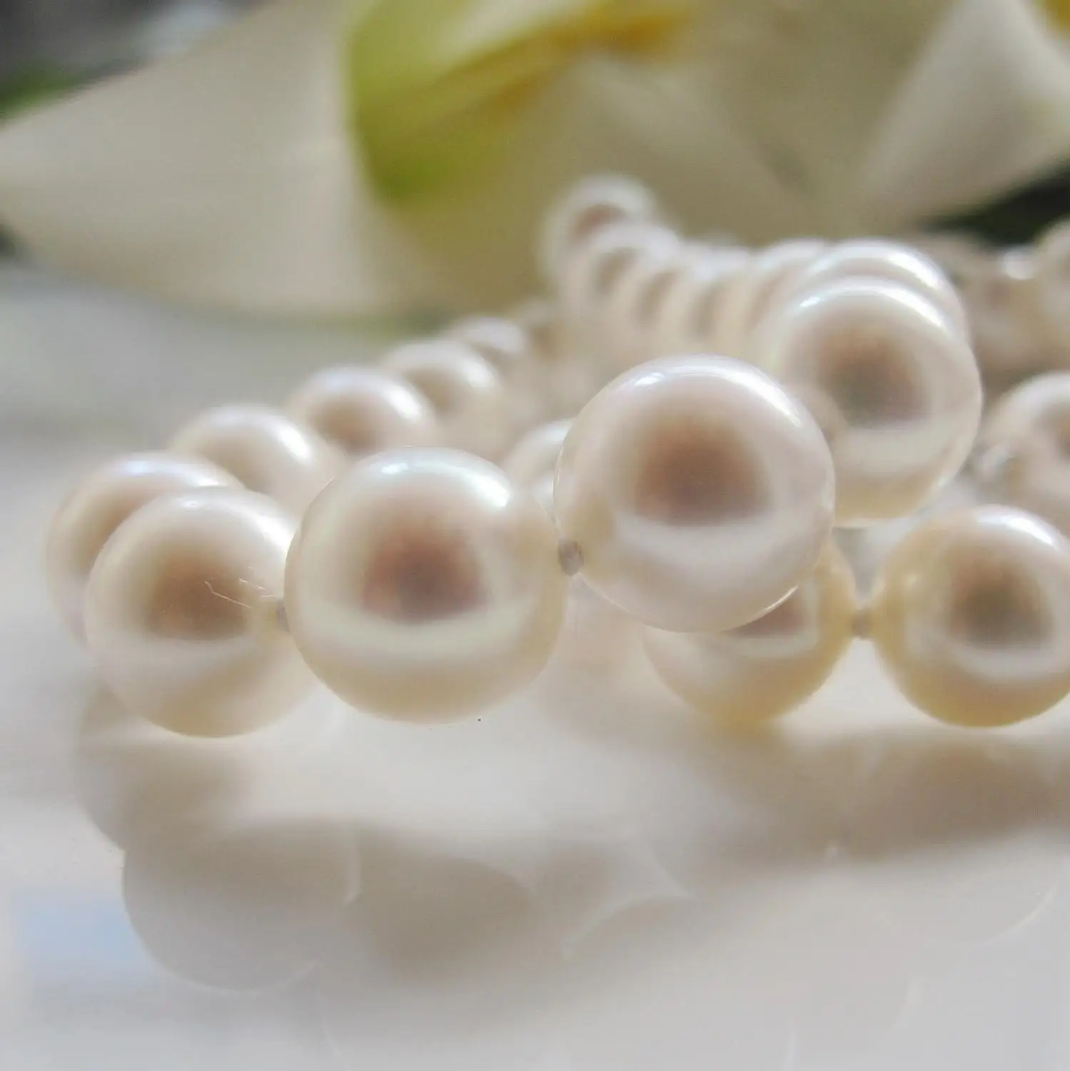 

Women Gift word silver real The white circle to 9-10mm comparable to Japanese Akoya seawater pearl treasure necklac necklace
