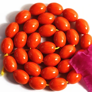 

Orange red resin beeswax beeswax 6x9 8x11 10x13 12x16 13x18mm rice barrel loose spacers accessories beads diy jewelry 15inch B52
