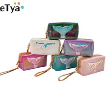 ETya, косметичка для путешествий, женская модная, на молнии, с лазером, маленькая, большая, для макияжа, косметичка, органайзер, сумки, женские сумочки