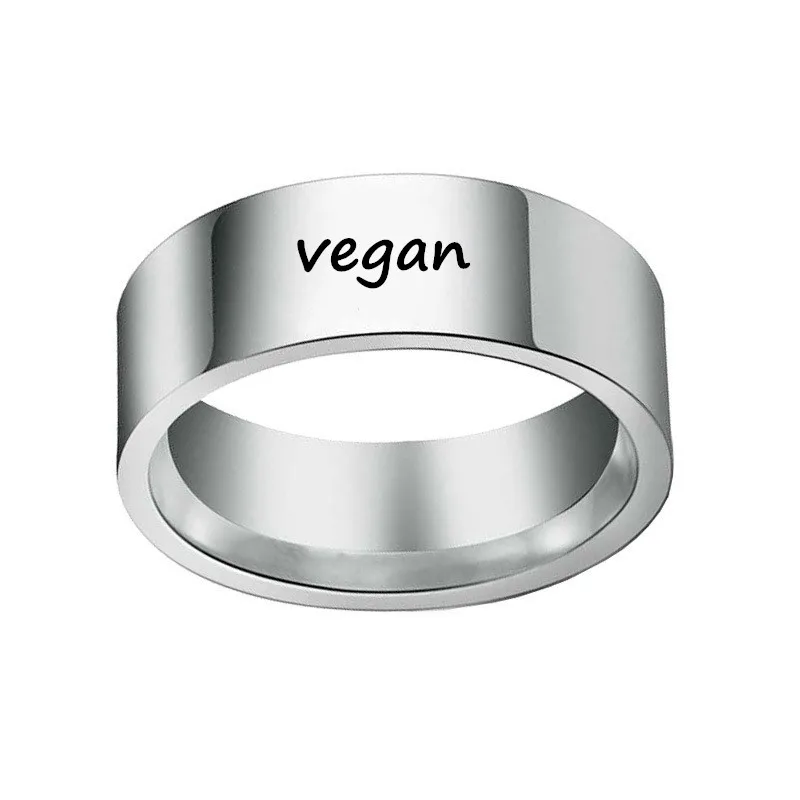 

2019 Vegan Ring Vegetarian Rings Positive Healthy Life DROP SHIPPING YLQ6581