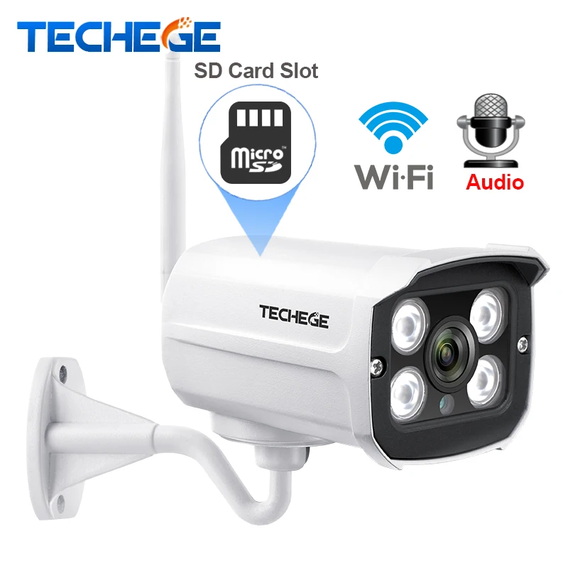 Goede Techege MINI 1280*720 p WIFI IP Camera Audio Waterdichte HD Netwerk 1.0MP wifi camera nignt vision Outdoor draadloze camera Yoosee