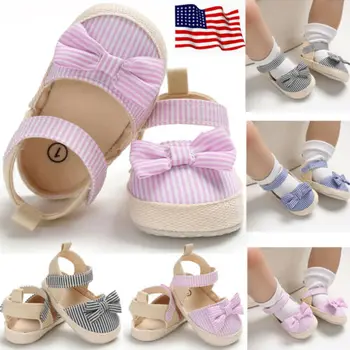 

Emmababy Hot Fashion Infant Baby Girl Soft Sole Crib Shoes Toddler Summer Shoes Bow-Knot First Walker