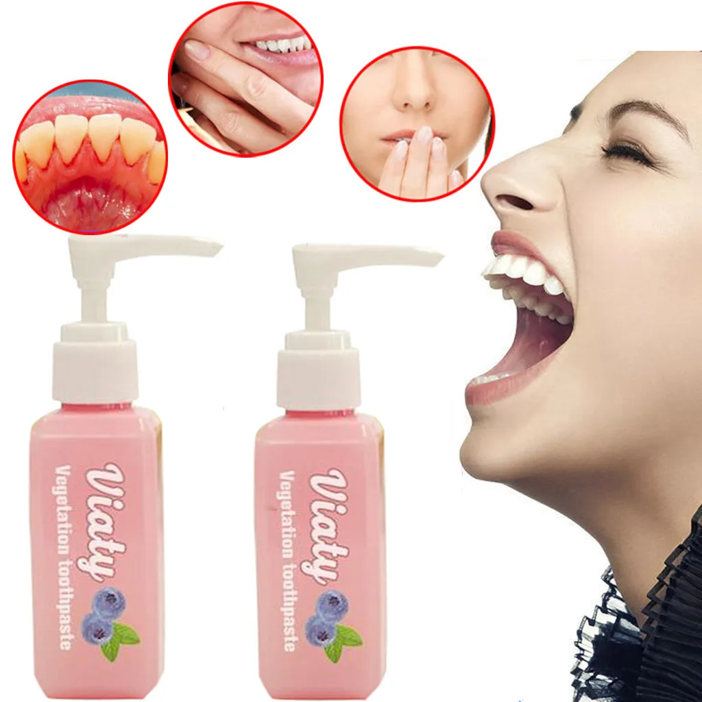 

Viaty Toothpaste Fruit powerful decontamination whitening Stain Removal Whitening Toothpaste Fight Bleeding Gums Fresh.