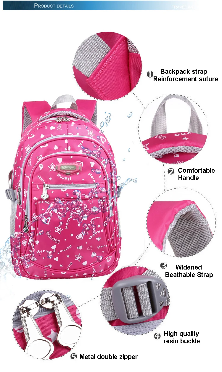 RUIPAI школьные сумки Oxford для девочек-подростков Водонепроницаемый Для женщин школьный рюкзак модные студенческие книга детская сумка-рюкзак