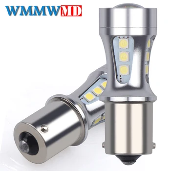 

2pcs Super Bright 1156 BA15S P21W 3030-18 SMD LED Car Turn light Reverse Lamp Brake light Tail Lamp Rear Bulb DRL white 12V