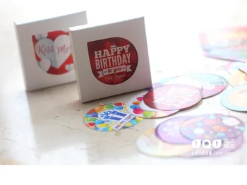 

Free ship! 1lot=20box! Happy birthday day boxed decorative posted / baking packing stickers /label /38 pc/stationery sticker