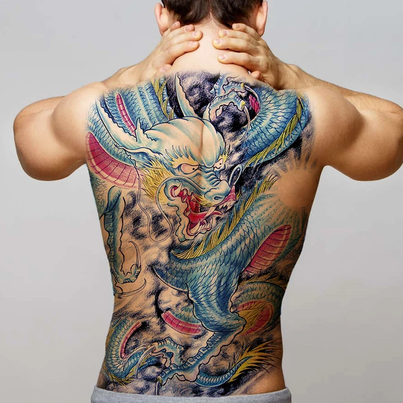 Временные татуировки для мужчин, временные китайские татуировки, я ваш герой, большая спина, водные татуировки для мальчиков, боди-арт тату, поддельные
