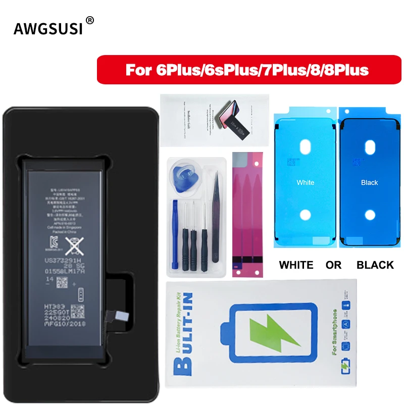 

3350/3300/2691/1821 mAH Polymer Li-ion Phone Battery For Iphone 6P 6SP 7P 8 8P High Capacity Zero Cycle Replacement Batteries