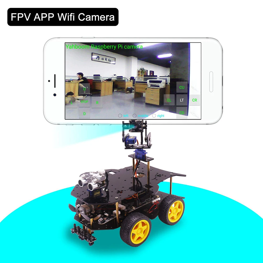  Ultimate Starter Kit for Raspberry Pi 3 B+ HD Camera Programmable Smart Robot Car Kit with 4WD Elec