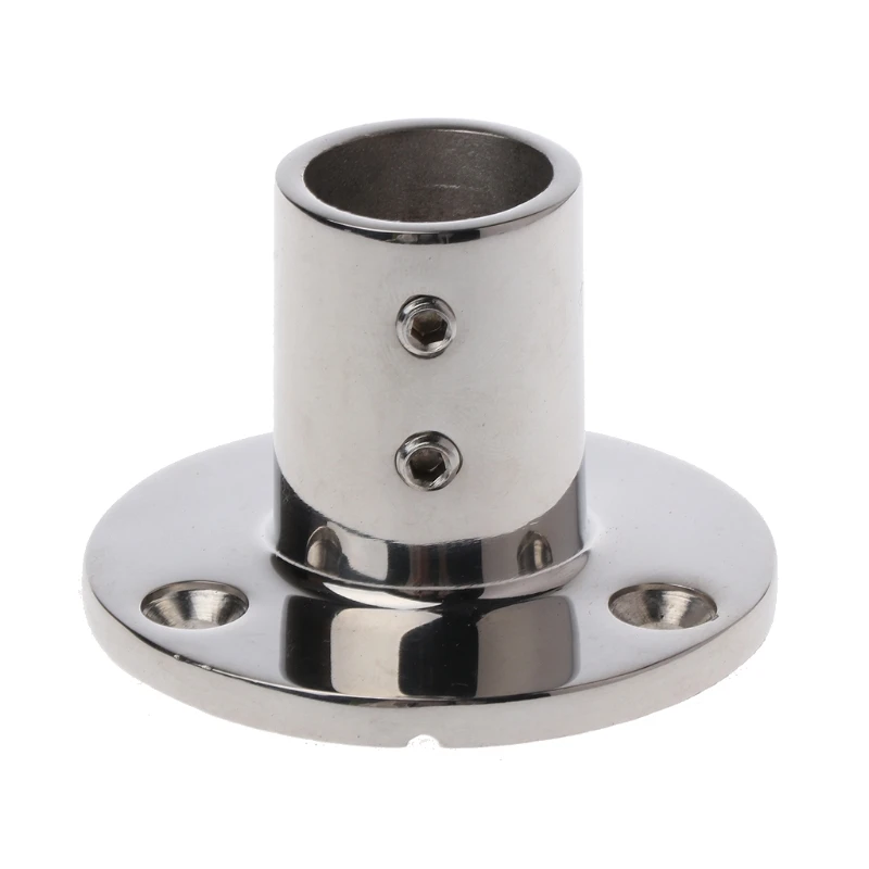

2019 Stainless Steel Round Base Boat Hand Marine Rail Fitting 90Degree 0.98" Hardware