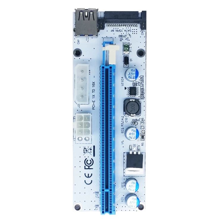 Новая белая переходная карта pci e 008 Express 1X 4x 8x 16x удлинитель PCI E USB Riser S адаптер SATA 15pin
