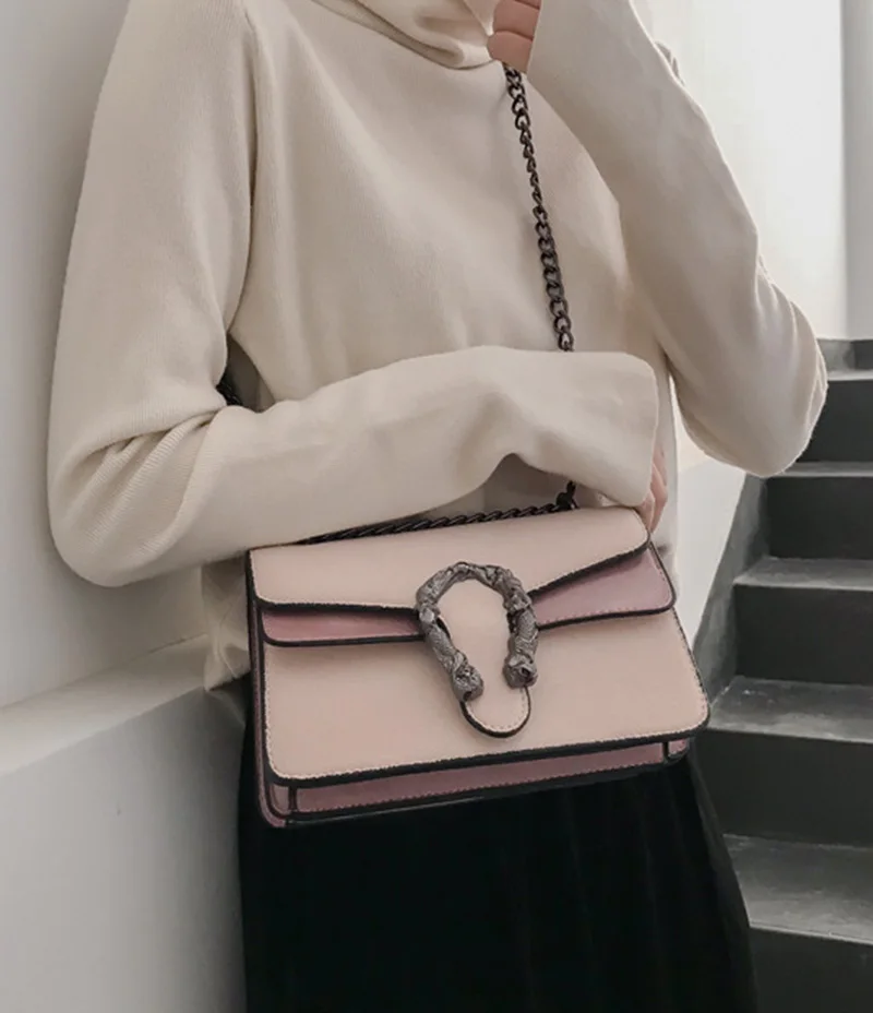 Women Fashion Design Chains Shoulder Bag Luxury Leather Female Exuqisite Handbag Holiday Crossbody Lady Casual Flap Bolsa SS3497 (19)