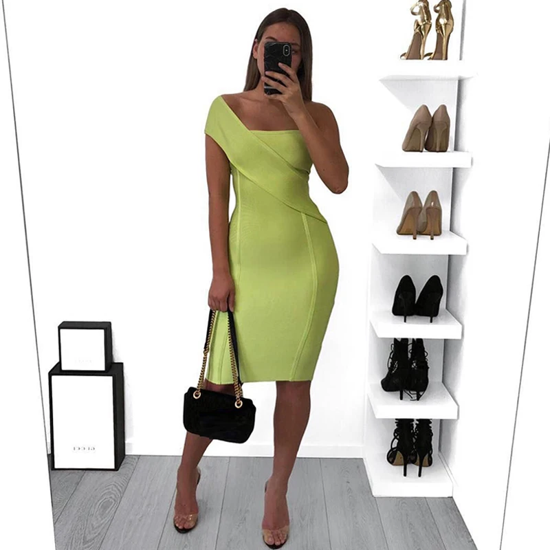 Ocstrade-Celebrity-Bandage-Dress-New-Arrival-2019-Summer-Women-Neon-Green-Bandage-Dress-Bodycon-One-Shoulder