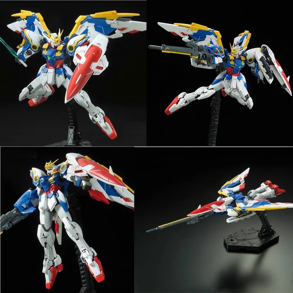 Японская Bandai Gundam Модель RG 1/144 крыло ZERO GUNDAM EW Justice Freedom 00 Armor Unchained мобильный костюм