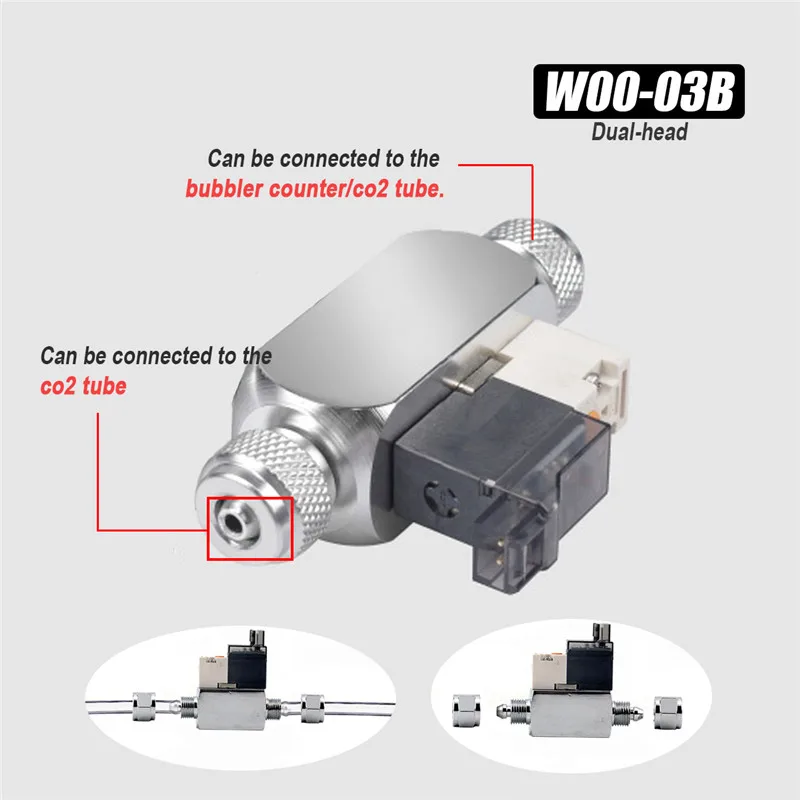Магнитный СО2 аквариум соленоид одиночный двойной головкой клапан низкой температуры Регулятор цилиндр давление сброс СО2 оборудования поставки инструменты