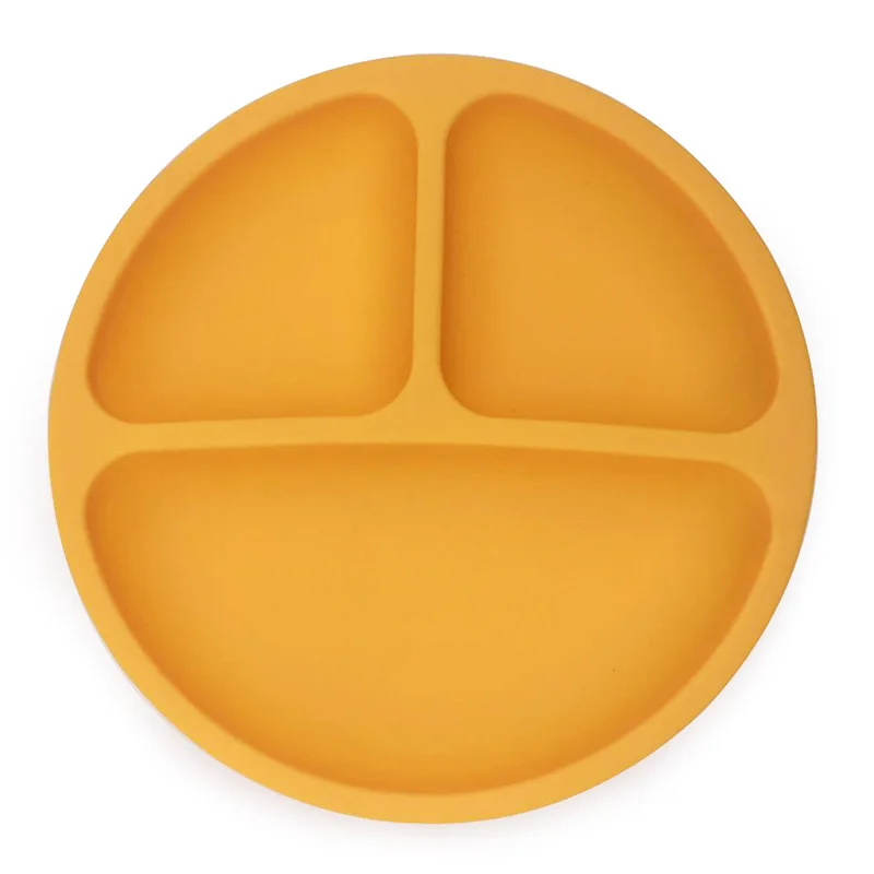 Baby Silicone Dining Plates Toddler Kids Lovely Smile Face Lunch Tableware Kitchen Fruit Dishes Children Feeding Dinner Bowls